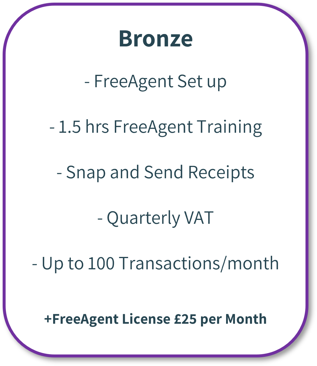Bookkeeping Bronze (per month)